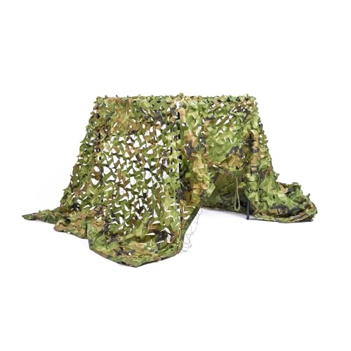 Outdoor Camo Netting, Woodland Camouflage Net, 5x6m/7x15m/10x15m Military Hunting Mesh Nets Sun Shading Nets for Decoration, Blind Hunting Shelters