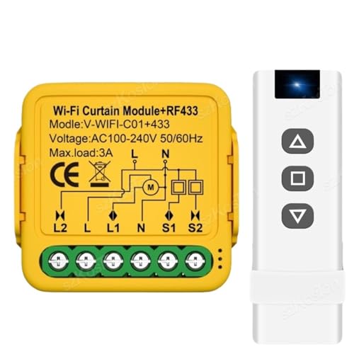 Interrupteur connecté Zigbee Tuya pour volet roulant et rideau électrique