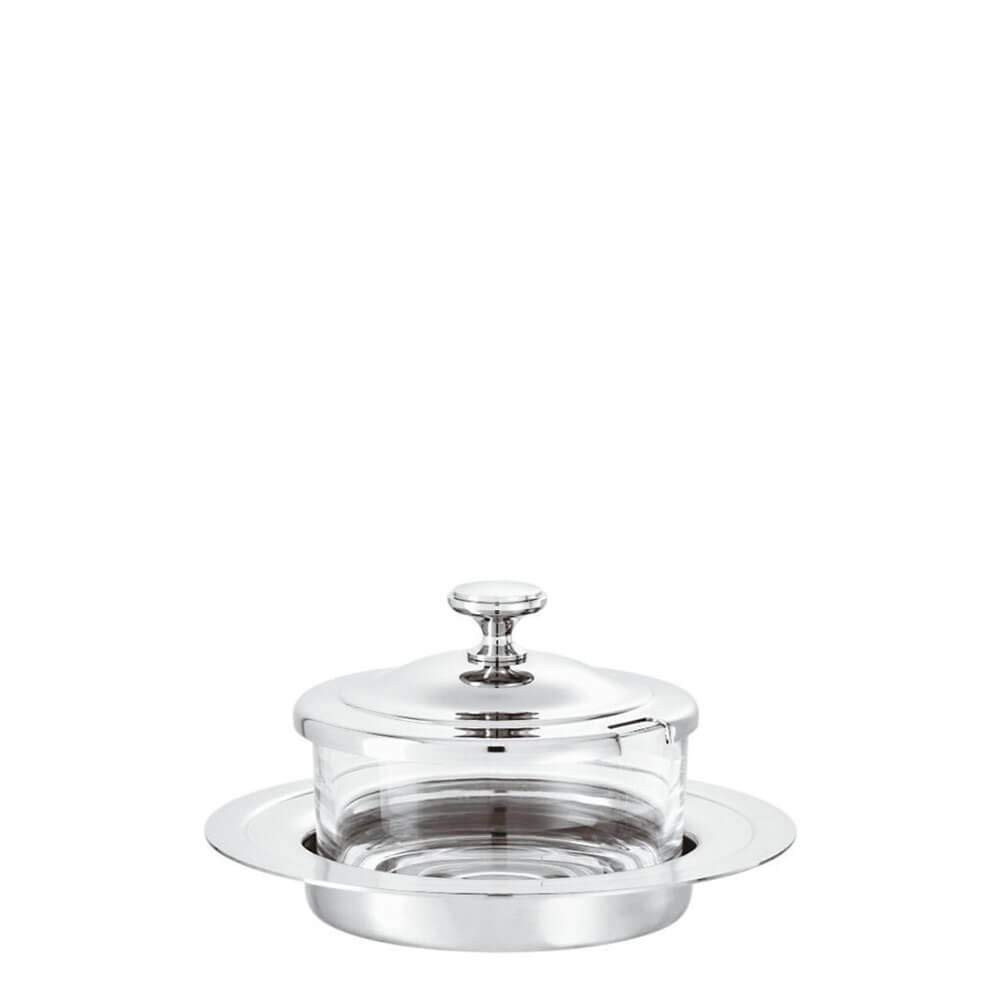 Formaggiera Con Cristallo Elite Inox Argentato