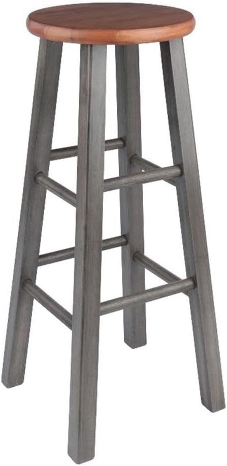 Winsome Ivy Square Leg Counter Stool, Classic Backless Bar Chairs for Kitchen & Dining Room Seating, Timeless Essential Furniture for Home, Dorm, Apartments