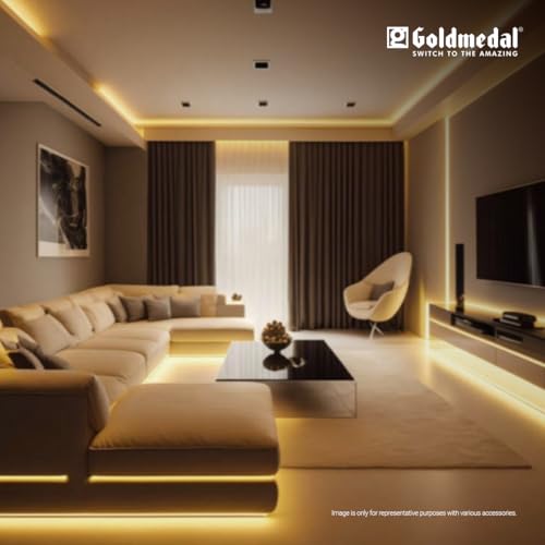 Image of Goldmedal Cripton 4040 30W IP20 5 Meter LED Strip Light for Home Decoration | False Ceiling Light | Decor Lights | Indoor Application | 60 LEDs Per Meter |Warm White(3000K)-Pack of 2