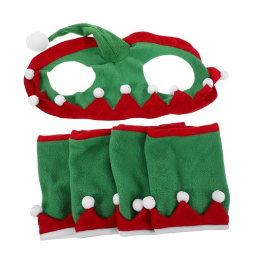 Costume cheval de Noël : bonnet et guêtres respirantes taille unique