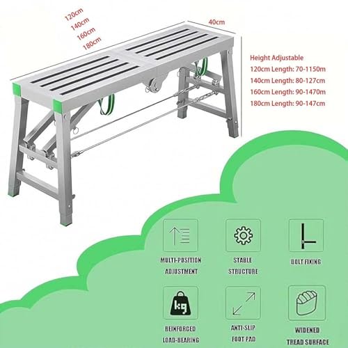 Banco de taburete multiusos con altura regulable y estructura de 400 kg 3