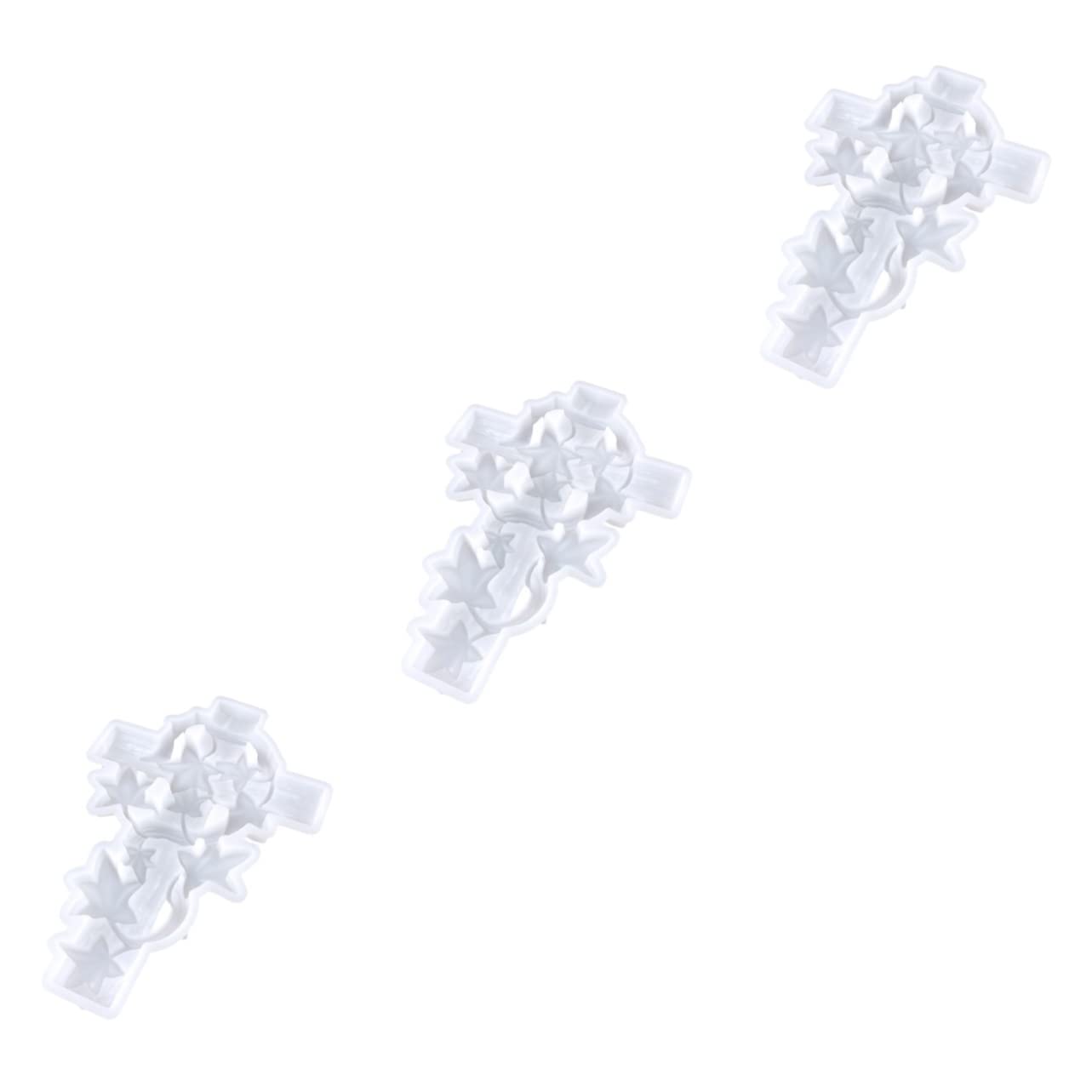 Lurrose 3stücke Silicone Gießform Kreuz Flexible Silikonform Für Diy Schmuck Für Anhänger Und Dekorative Kreuze Einfaches Entformen Und Kinderfreundlich