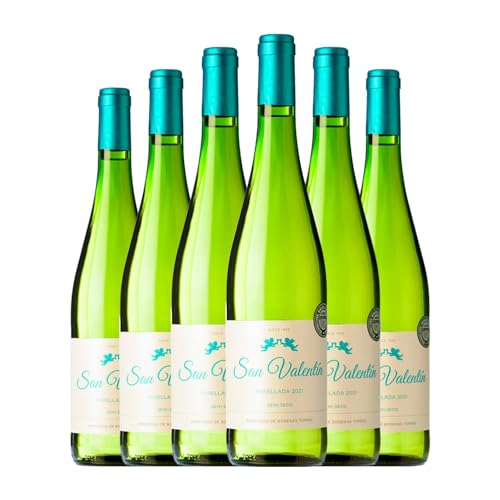 Torres San Valentín Parellada Semi-Seco Semi-Dulce Catalunya Joven 75 cl Vino blanco (Caja de 6 Botellas de 75 cl)