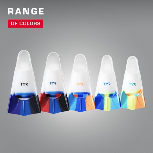 Image of TYR Stryker Silicone Fins - Short Blade Swimming Training Scuba Flippers | 100% Silicone Construction | Short Blade Propulsion | Flutter Kick Cadence Promotion | State-of-the-Art Comfort Fit