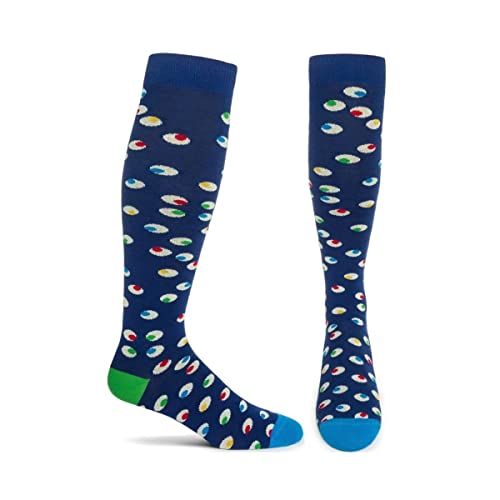 Ozone Bubbly Mens's Over the Calf Sock - Navy