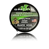 Griffin Military Shine Shoe Polish (1.125 oz.) - The Best Shoe Polish for Leather Shoes, Boots, and more! - Made in the USA (Black)