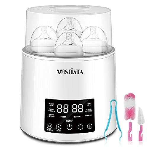 MOSFiATA Baby Bottle Warmer Constant Temperature Bottle Steriliser with LED Display,Quickly Heating Baby Food and Milk with a Timer,Boiling Egg,with Three Bottles Design fit for All Baby Bottles