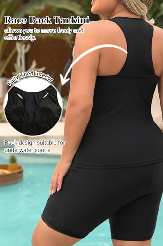 Image of Daci Women Plus Size Swimwear Athletic One Piece Swimsuits Boyleg Bathing Suit