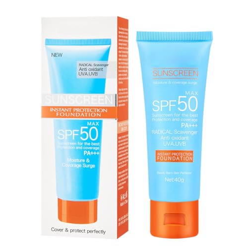 HQRKOTM Bloqueador solar facial FPS 50+, hidratante, resistente al agua y no graso, con alta protección UV, para cuerpo y rostro, 40 g