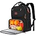MATEIN Mochila de Picnic para Portatil de 15.6" con Compartimento Térmico para Almuerzo, Mochila Trabajo Mujer Impermeable, Lunch Backpack para Oficina, Camping y Viajes, Negro