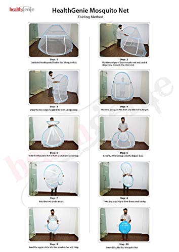 Image of Healthgenie Double Bed King Size Mosquito Net, for Double Bed (Colour-Blue)