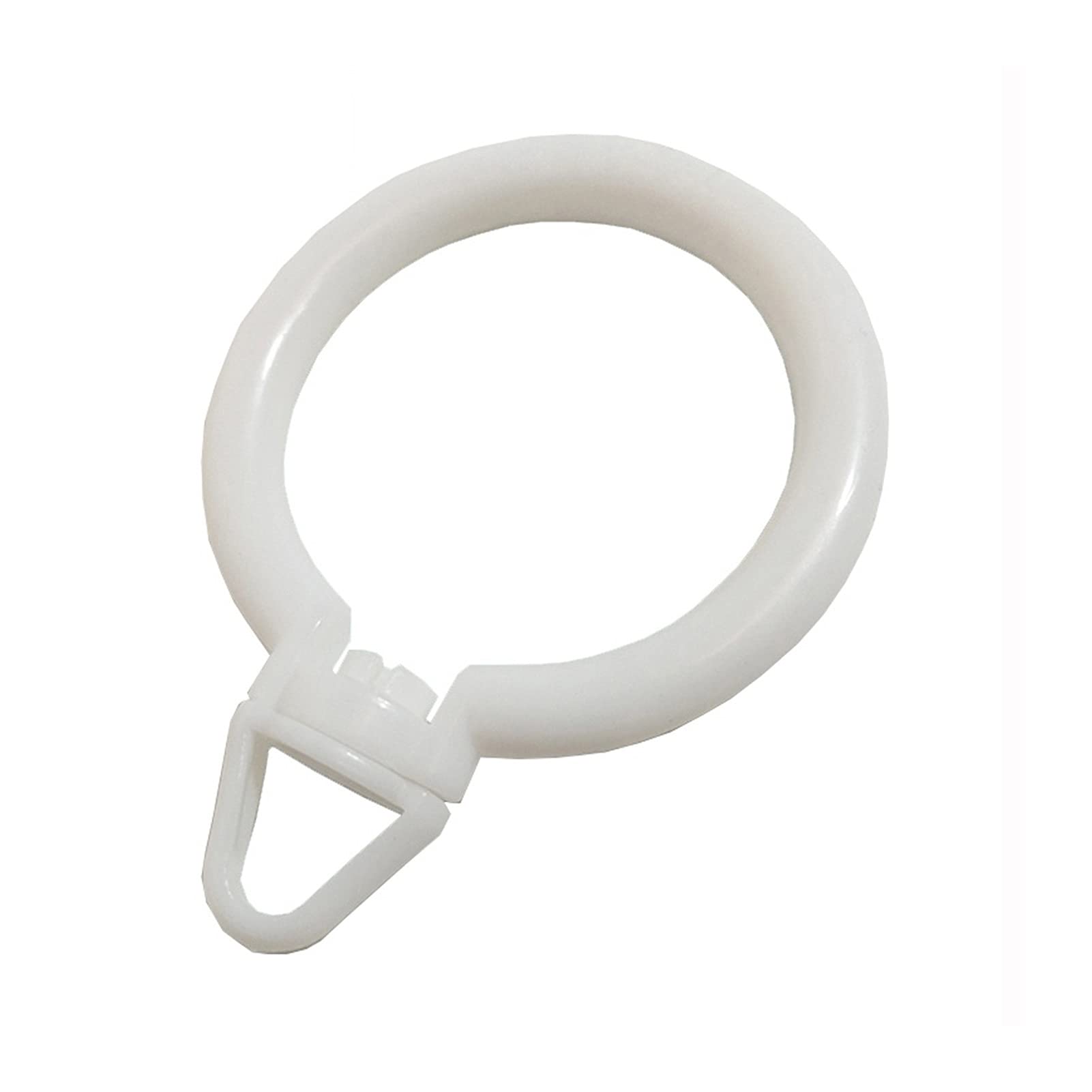 Anelli per tende 1,4 pollici chiuso Doccia anello di tenda in plastica Drappo scorrevole anelli for occhiello for tende asta anello appeso anello (bianco) Anello per tende da finestra(Set of 100)