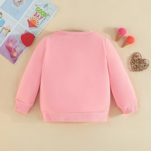 Yoolhamy Baby Mädchen Geburtstag Sweatshirt für Kinder Outfits T Shirt Brief Stickerei Pullover Kleidung für Kleinkind Geburtstag Geschenk Top (DE/NL/SE/PL, Alter, 2 Jahre, 3 Jahre, Regular, Pink)