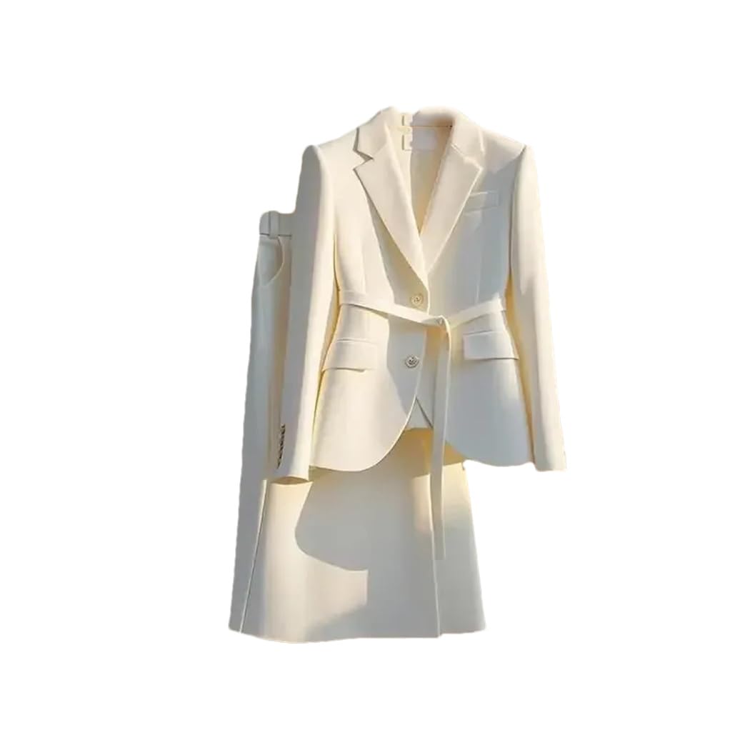 Conjunto de dos piezas para mujer con chaqueta corta y falda de cintura alta