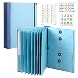 Important Document Organizer, End of Life Planner Organizer Binder -Life &in case i die Binder Emergency Accordion File for Important Papers, Certificates, Passports, Photos, Letters (Blue)