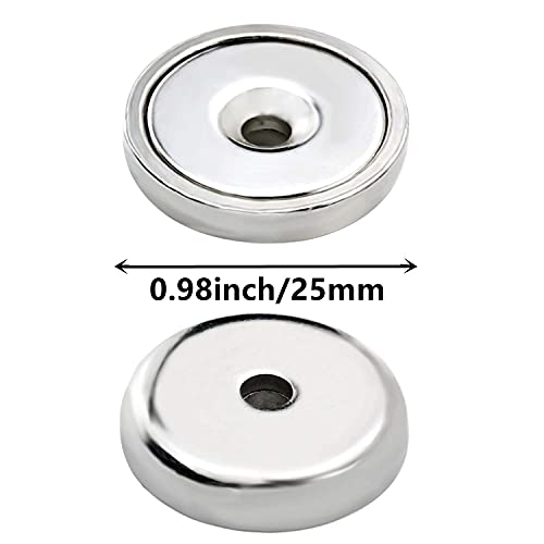 Lovimag 60 Lbs Holding Force Neodymium Cup Magnets, Industrial Strength Round Base Rare Earth Magnets With Heavy Duty Countersunk Hole And Stainless Screws For Tool Room,Workplace Etc, Pack Of 12 #TOP2