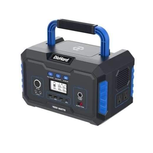 DieHard Portable Power Station 1000-Watt (2000-Watt Peak) - Quiet, Lightweight Solution for Home Backup, Weather Emergencies, Outdoor Recreation, Jobsite