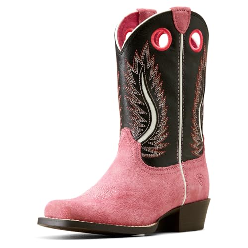 Ariat Kids Futurity Ft. Worth Teal Suede Western Boot