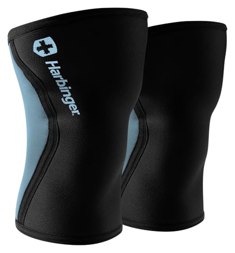 Knee Sleeves 7mm Pro Harbinger : manchon bleu S au design 4 panneaux