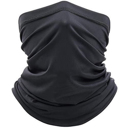 Dustproof Protective Face Mask, Black UV-Proof Windproof Face Shield for Adults Women, Men (Black, ONE SIZE)