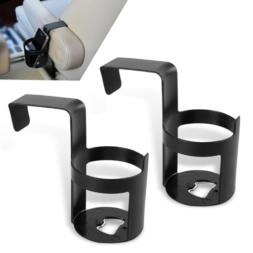 Portavasos para carro 2 piezas negro universal miniatura 1