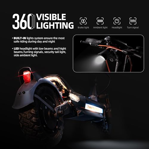 Image of Electric Scooter- Electric Scooter for Aults,800 /1000 /1600W Peak,up to 19 /25 /31MPH,25-50Miles Range,220-330lb Load,Foldable E-Scooter for Adult Teens with Damping Adjustable Suspensions,Turn Signals