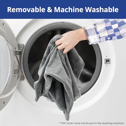 NICREW Cat Heating Pad 70 x 40 cm, Electric Pet Heated Bed Mat, Temp Adjustable Kitten Mat & Auto-off Timer, MET Listed, Gray, 75W Max - Image 4