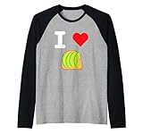 I Love Avocado Toast Desayuno Saludable Gourmet Brunch Vegano Camiseta Manga Raglan