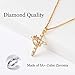 DEARMAY Gold Crown Cross Necklace for Women, Simple Dainty Diamond Necklace 14K Gold Plated Cross Pendant Neckalces Aesthetic Gold Jewelry for Women Gift