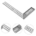 Veemoon High Precision Stainless Steel L-Shaped Ruler 90 Degree Right Angle Measuring Tool for Woodworking Heavy-Duty Industrial Gauge Metric Marks