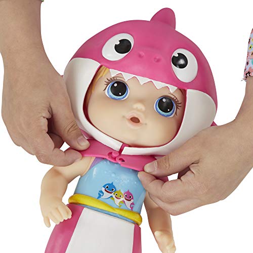 Boneca Baby Alive Baby Shark Loira - Com fantasia especial de tubarão removível - E8594 - Hasbro