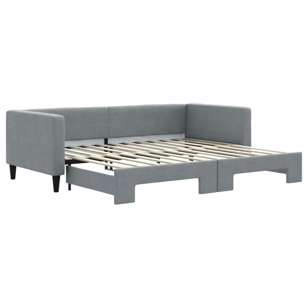 vidaXL Sofá Cama Nido Tela Gris Claro 90x200 cm