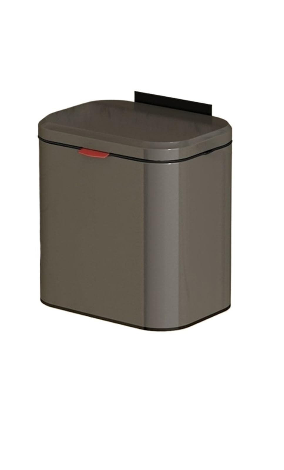 Mülleimer Hängend 4-Liter-Mülleimer, Mini-Mülleimer zur Wandmontage mit Deckel, Mülleimer for den Schrank unter der Bürospüle, Abfalleimer, Komposteimer(A-Matt Grey)