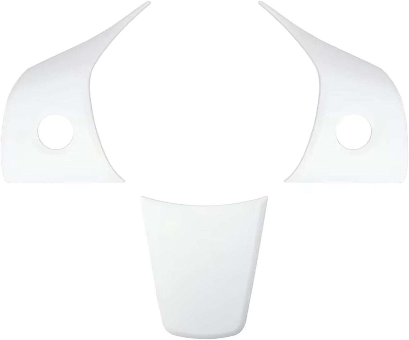 Tiras Molduras Interiores Para Tesla Para Model 3 Y Cubierta Protectora Volante Pomo Cambio Panel Central Interior Delantero Moldura Tablero(3 piece matte white)
