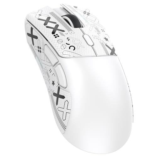 ATTACK SHARK R1 Wireless Gaming Mouse,59g Lightweight Tri-mode BT5.2/2.4GHz/Wired Computer Mice, PixArt PAW3311 18K DPI Optical Sensor,Programmable Buttons,Long Battery Life Mouse for PC/Mac (White)