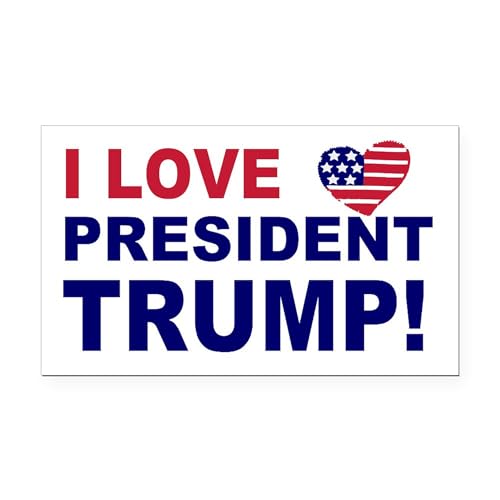 CafePress I Love President Trump Rectangle Car Bumper Magnet