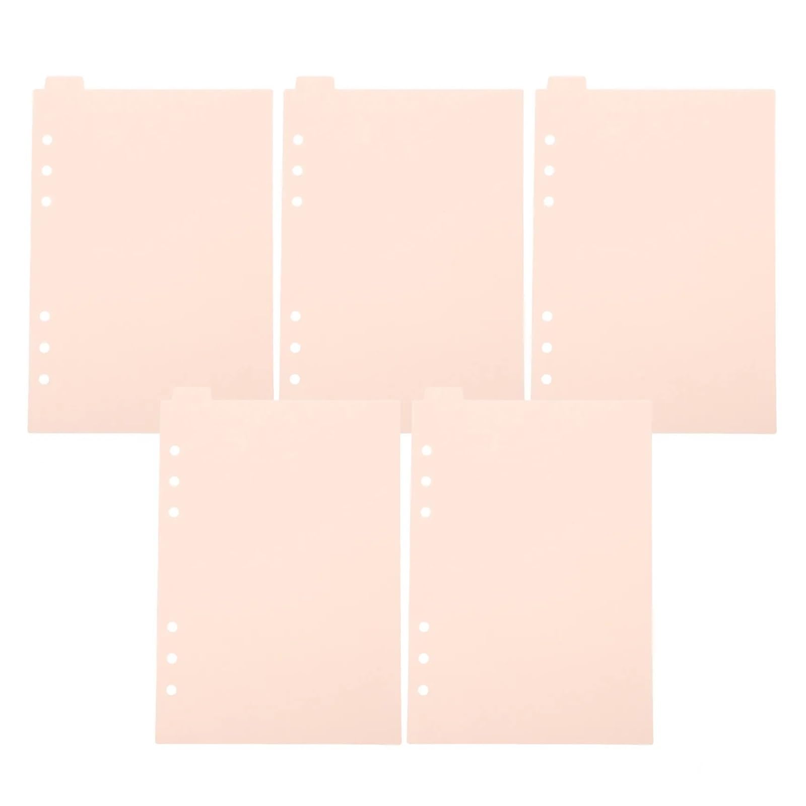 Lot de 30 intercalaires à onglets A6, 6 anneaux en plastique pour journal, carnet de notes, rapport
