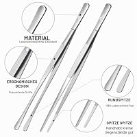 Hotec Grillzange Edelstahl Lang 30CM,Kitchen Kochpinzette,Kochpinzette Edelstahl Küche Verwendbar als Profi Zange Pinzette für Kochen Grillen und Backen - 2er Set (Packung mit 2) – Ansicht 5