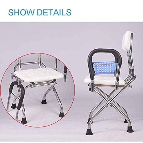 Chaise de douche réglable avec accoudoir amovible pour handicapés - 8