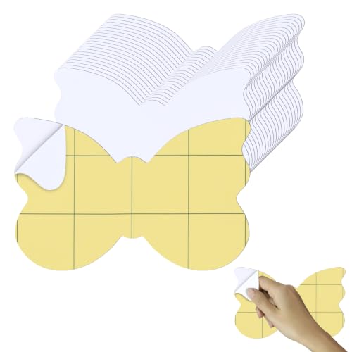 Image of Hygloss Sticky Butterfly Craft Boards - 6 Pack 8-Inch Self Stick Collage Boards for Kids - Peel & Stick Mounting Boards for Art Projects, School Crafts, Classrooms, and DIY Displays