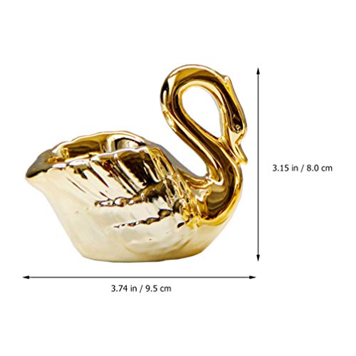 Amosfun 2 Peças de Ornamentos de Cisne Estatuetas de Painel de Carro Estátuas Esculturas Decorativas