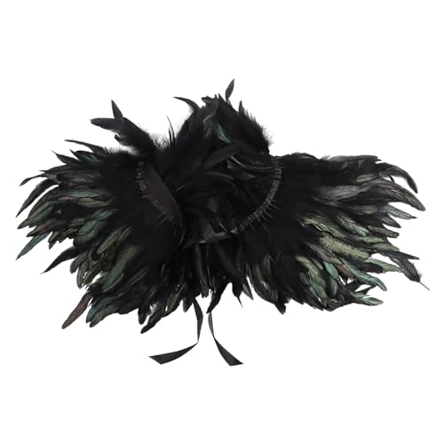 Shoulder Wrap Feather Shrug Shawl Cape Gothic Style Artificial Feather Shawl Feather Cape Shawl for Roles Play
