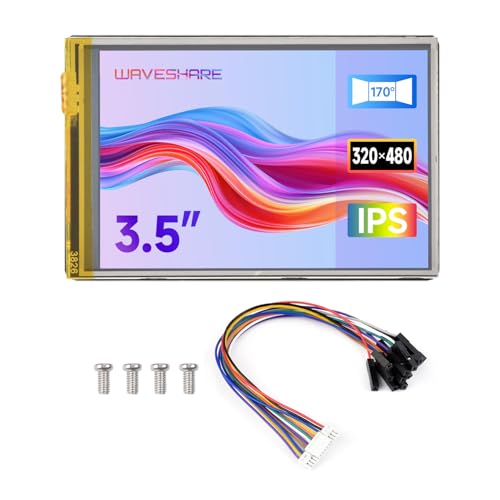waveshare 3.5inch Resistive Touch Display, Compatible with Raspberry Pi 5/4B/3B, Pi Pico, IPS Panel, 320×480, Immersion Gold Process, 262K Color