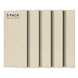 5 Pack Acoustic Panels, 47.2 x 23.6 x 0.35 Inch Sound Proof Panels for Walls, Premium Wall Sound Absorbing Panels, Decorative Sound Dampening Panels for Media Room, Office and Studio,Camel