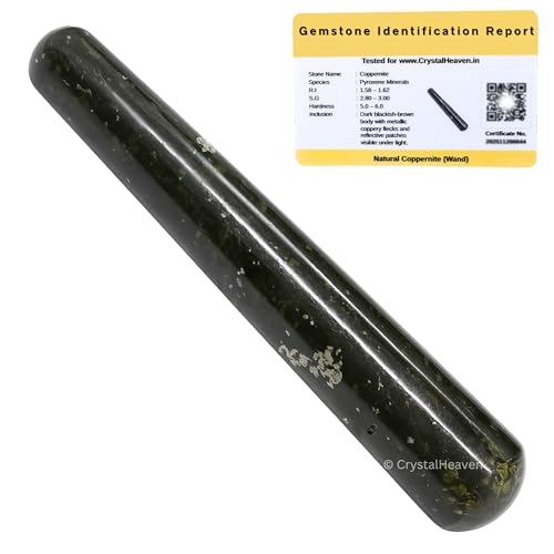 Image of Nuummite Crystal Wand - Smooth Crystal Wand for Energy Healing, Chakra Balancing, Meditation and Home Decor - Crystals and Healing Stones for Gift