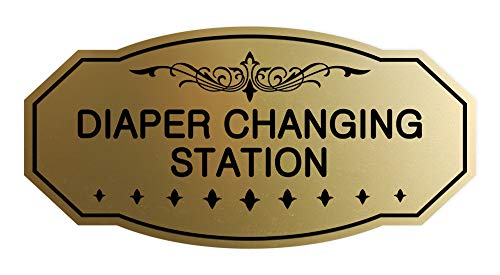 Panneau de change victorien Signs ByLITA en or brossé pour guidage élégant