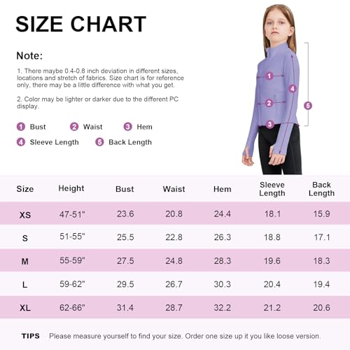 B&Gcozy Equestrian Jacket For Girls Athletic Jacket Lightweight Zipper Coat For Girls Purple 10-11 Years thumb #6