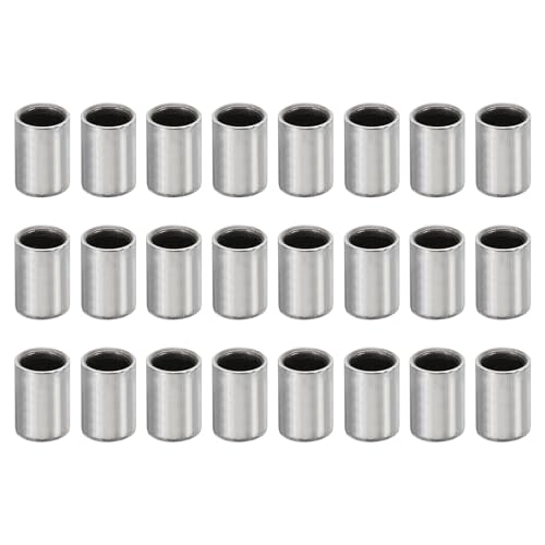 PATIKIL M6スチールスペーサー 24個 金属スペーサー スチール6.2mm ID x 10mm OD x 15mm L 炭素鋼スペーサースクリュースタンドオフラウンド 1/4インチまたはM6スクリューボルト用